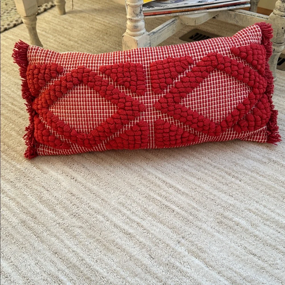 Opalhouse Orange Diamond Skinny Lumbar Throw Pillow